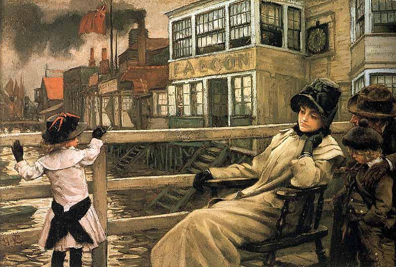 James Tissot Waiting for the Ferry